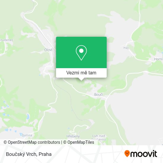 Boučský Vrch mapa