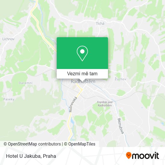 Hotel U Jakuba mapa