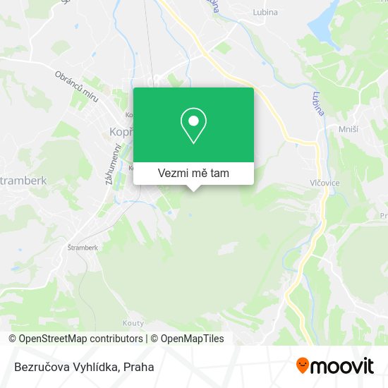 Bezručova Vyhlídka mapa