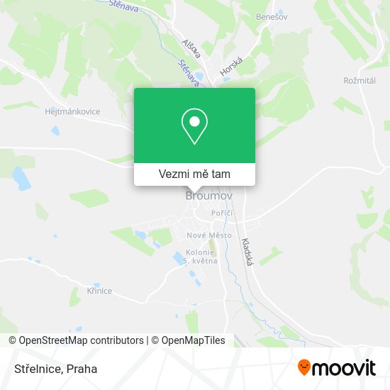 Střelnice mapa