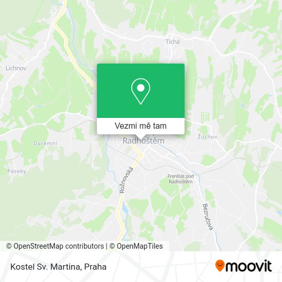 Kostel Sv. Martina mapa