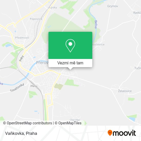 Vaňkovka mapa