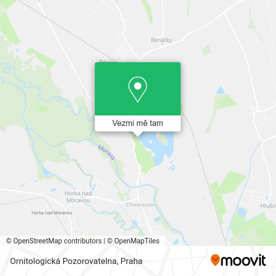 Ornitologická Pozorovatelna mapa