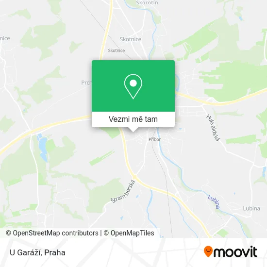 U Garáží mapa