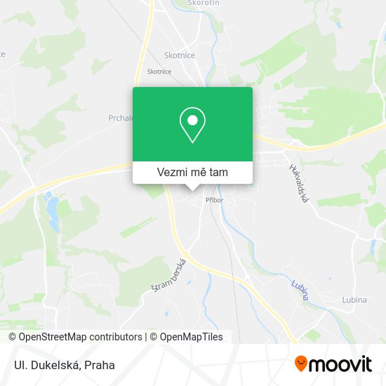 Ul. Dukelská mapa