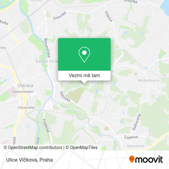 Ulice Vlčkova mapa