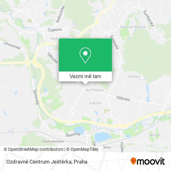 Ozdravné Centrum Ještěrka mapa