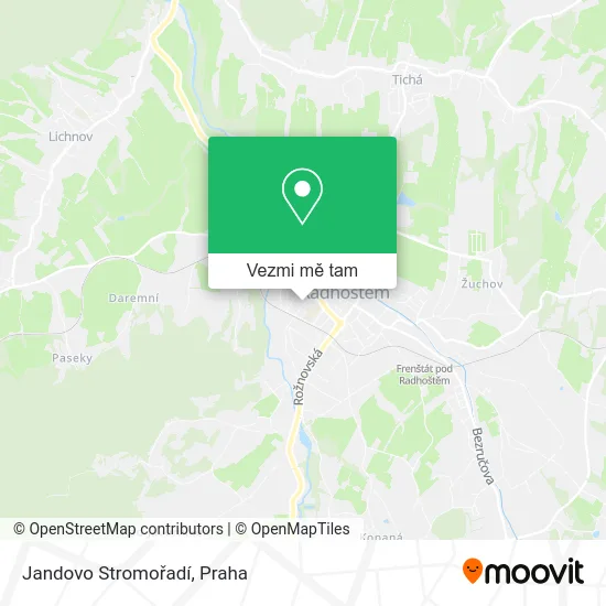 Jandovo Stromořadí mapa