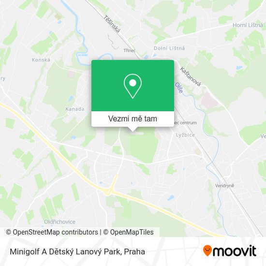 Minigolf A Dětský Lanový Park mapa