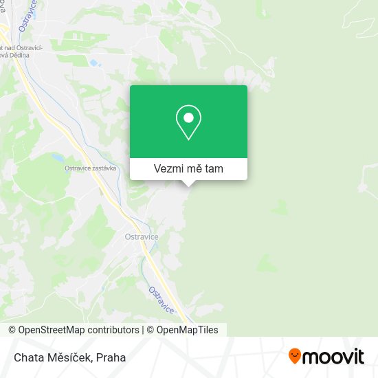 Chata Měsíček mapa