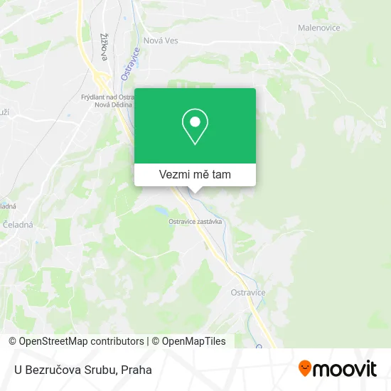U Bezručova Srubu mapa