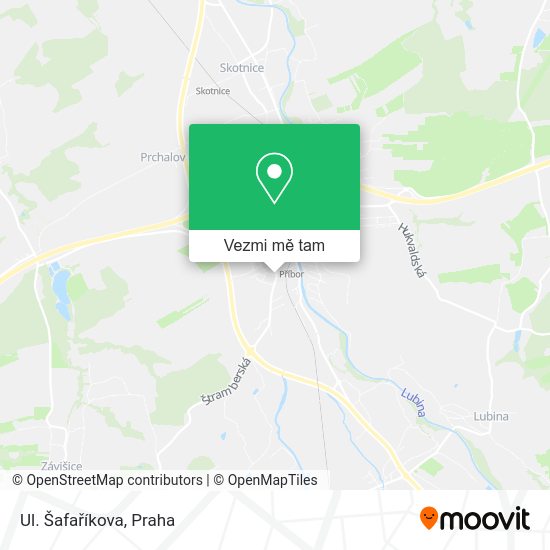 Ul. Šafaříkova mapa