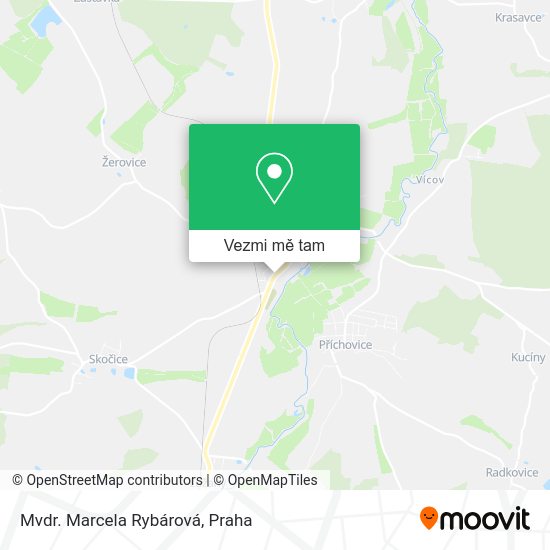Mvdr. Marcela Rybárová mapa
