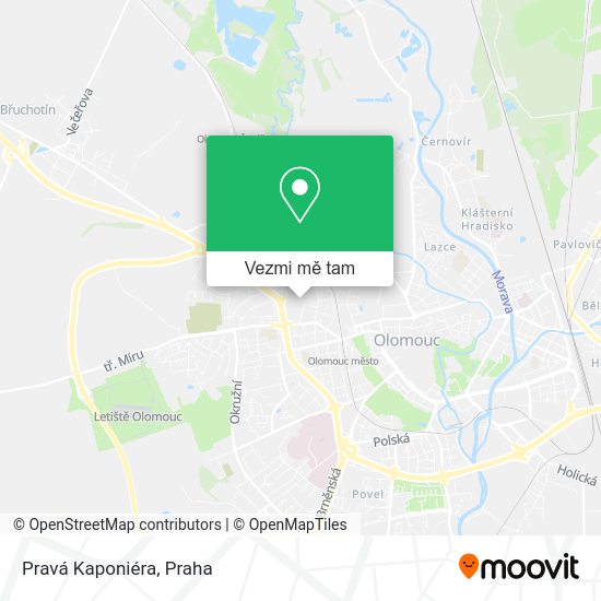 Pravá Kaponiéra mapa