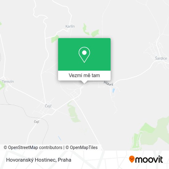 Hovoranský Hostinec mapa