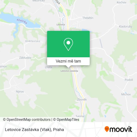 Letovice Zastávka (Vlak) mapa