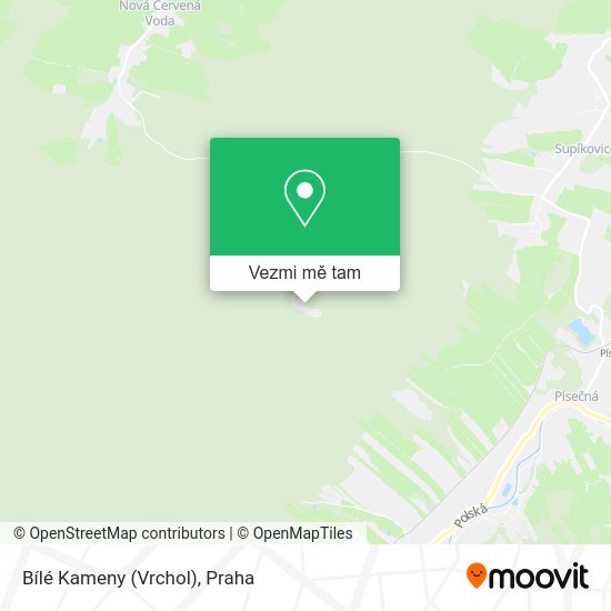 Bílé Kameny (Vrchol) mapa