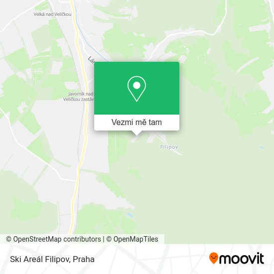 Ski Areál Filipov mapa