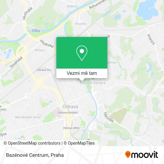 Bazénové Centrum mapa