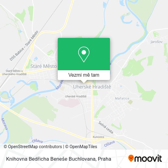 Knihovna Bedřicha Beneše Buchlovana mapa