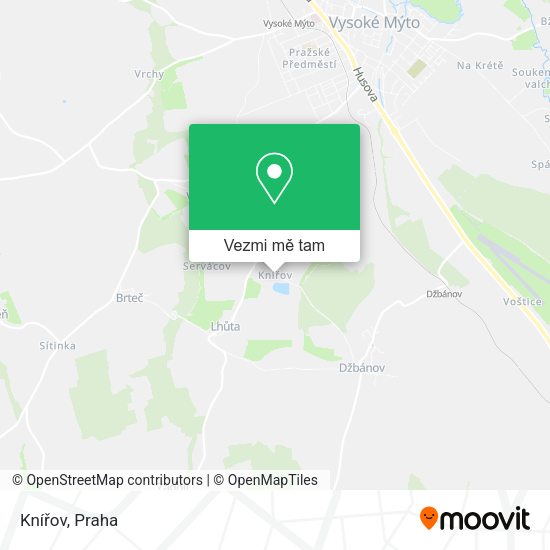 Knířov mapa