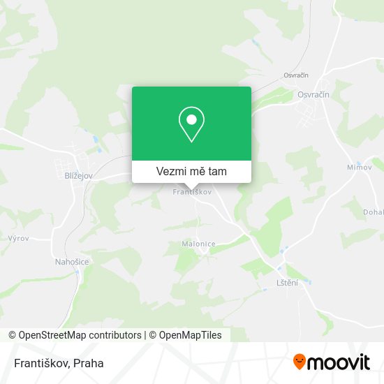 Františkov mapa