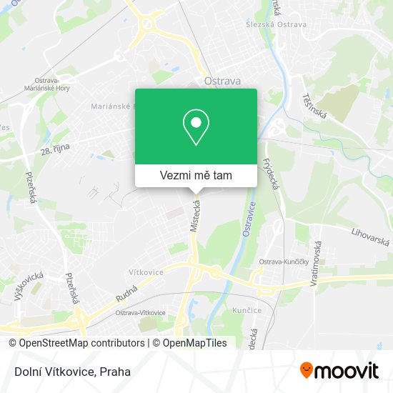 Dolní Vítkovice mapa