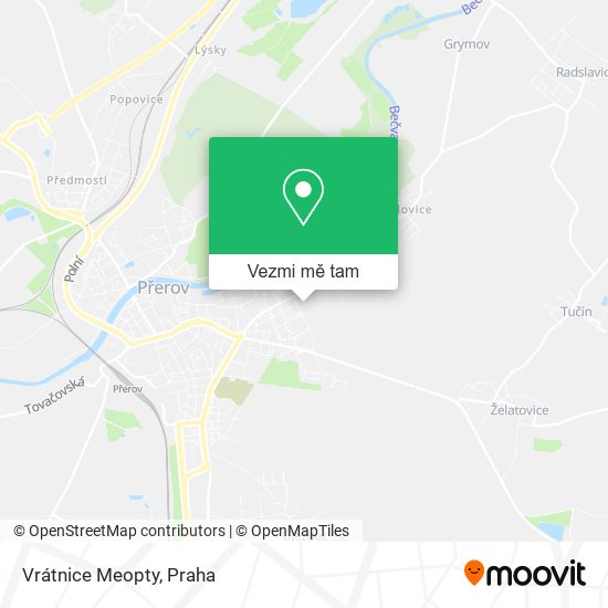Vrátnice Meopty mapa