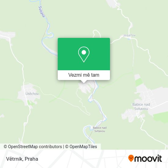 Větrník mapa