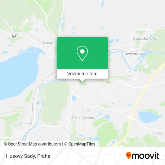 Husovy Sady mapa