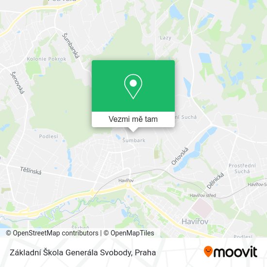 Základní Škola Generála Svobody mapa