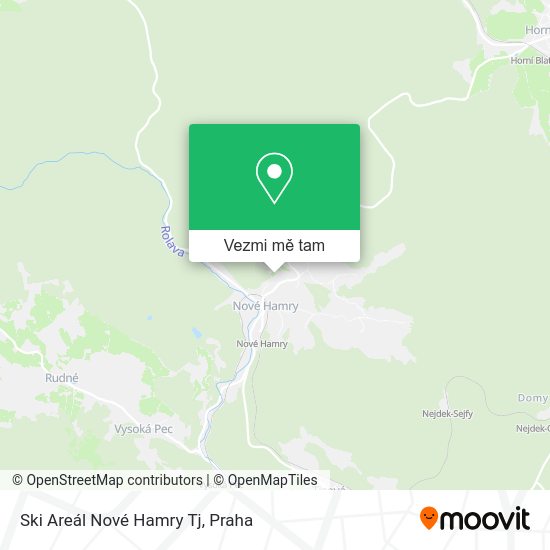 Ski Areál Nové Hamry Tj mapa