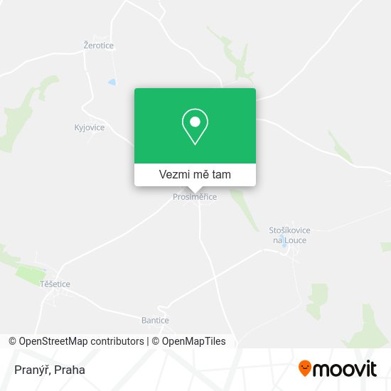 Pranýř mapa