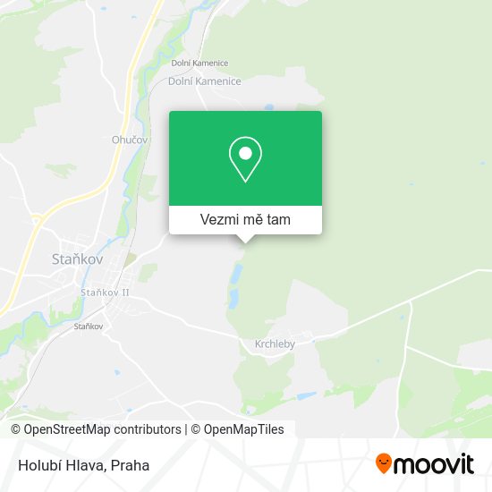 Holubí Hlava mapa