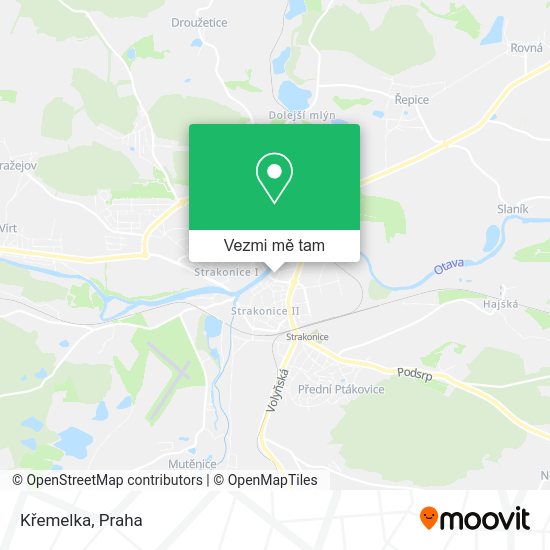 Křemelka mapa
