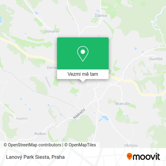 Lanový Park Siesta mapa