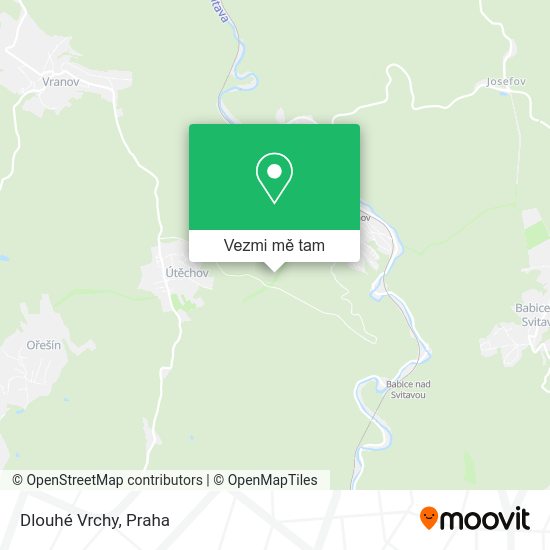 Dlouhé Vrchy mapa