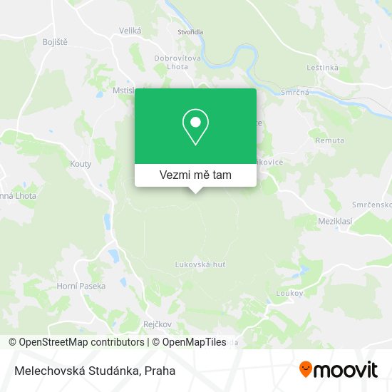 Melechovská Studánka mapa