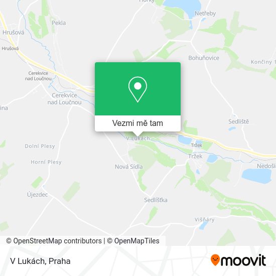 V Lukách mapa