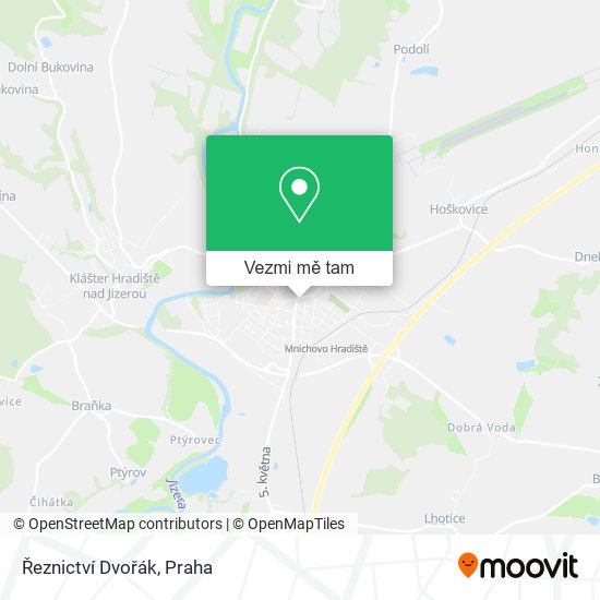 Řeznictví Dvořák mapa