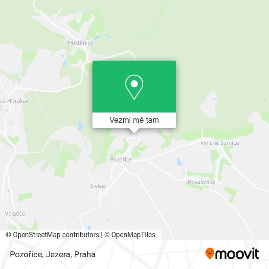 Pozořice, Jezera mapa