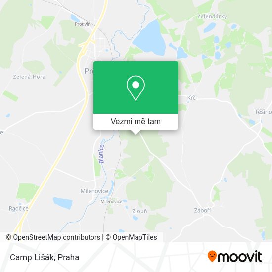 Camp Lišák mapa