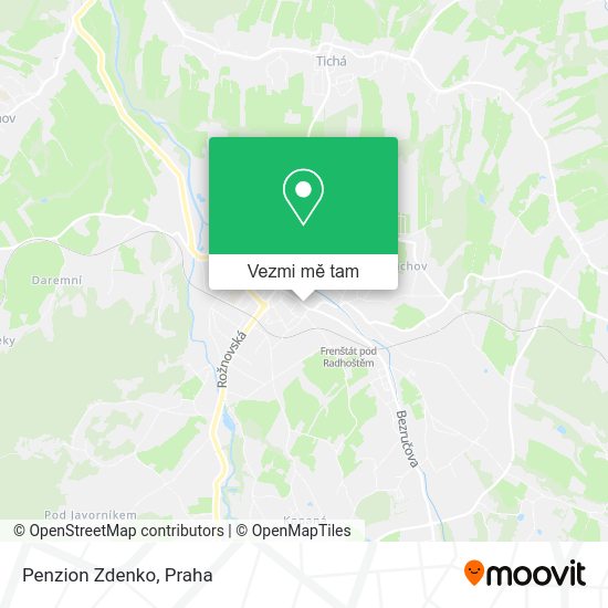 Penzion Zdenko mapa