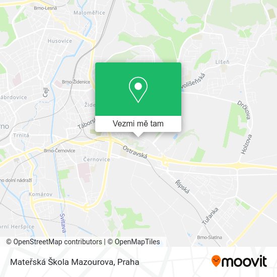 Mateřská Škola Mazourova mapa