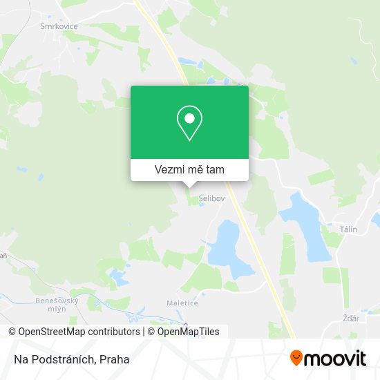 Na Podstráních mapa