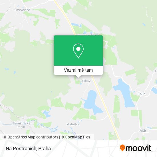 Na Postraních mapa