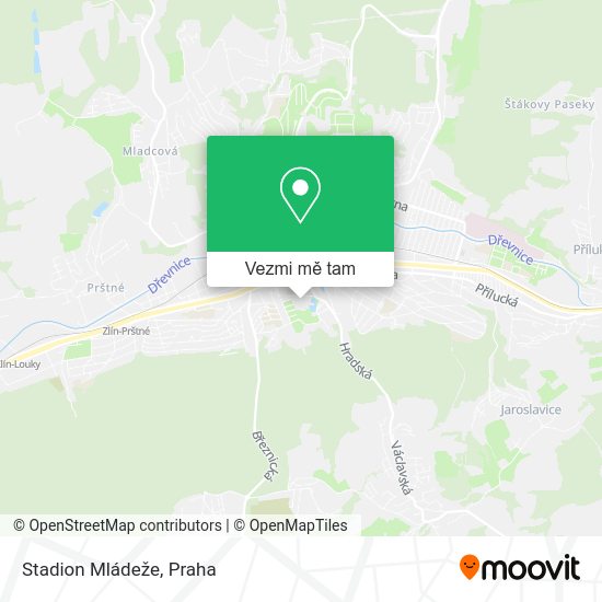 Stadion Mládeže mapa
