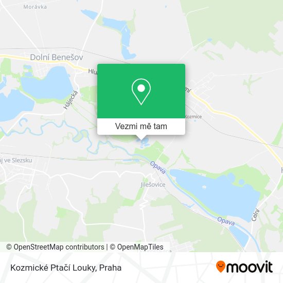 Kozmické Ptačí Louky mapa