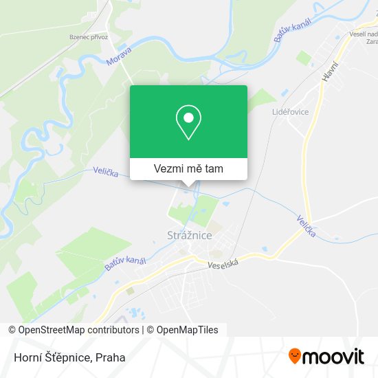 Horní Šťěpnice mapa