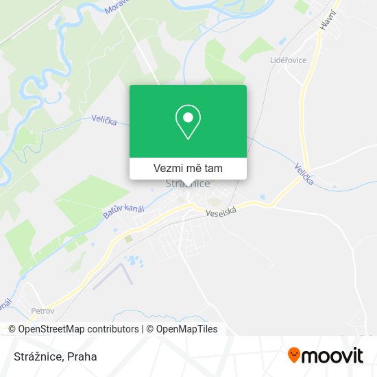 Strážnice mapa